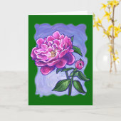 Pink Peony Customizable Happy Mother' Day Karte (Gelbe Blume)