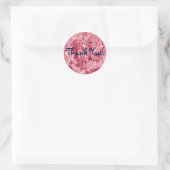 Pink Peony, danke! Runder Aufkleber (Tasche)
