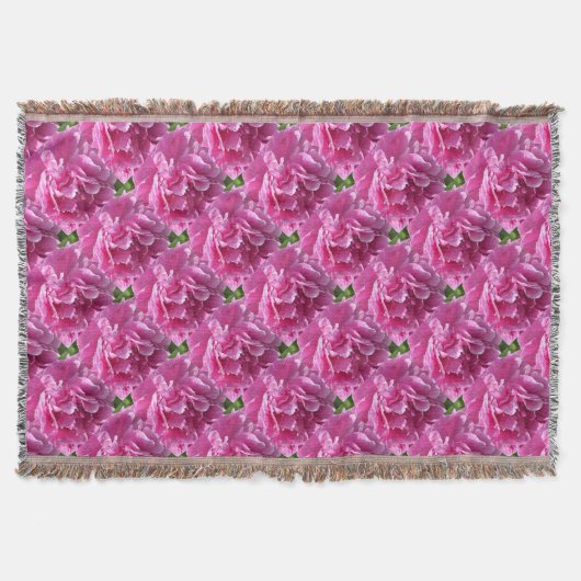 Pink Peony Decke (Vorderseite)