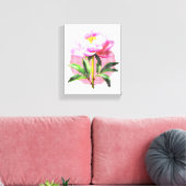 Pink Peony Dot Mosaic Flower Leinwanddruck (Insitu (Wohnzimmer))