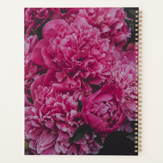 Pink Peony Dreams Planner Planer (Rückseite)