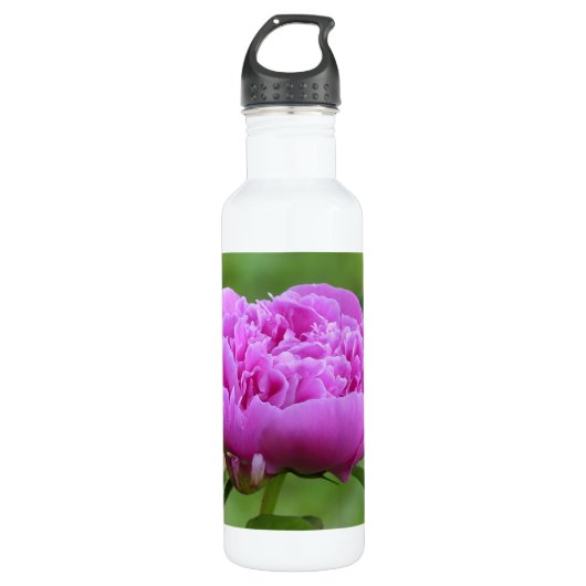 Pink Peony Edelstahlflasche (Vorderseite)