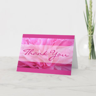 Pink Peony Elegant Danke Karte