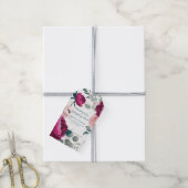 Pink Peony Eucalyptus Garden Floral Glam Wedding  Geschenkanhänger (Mit Garn)