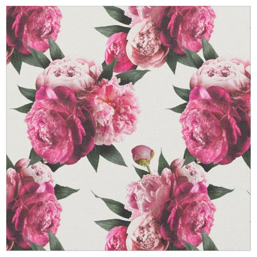 Pink Peony Fabric Stoff (Nahaufnahme)