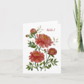 Pink Peony Faltkarte (Vorderseite)