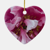 Pink Peony First Christmas Zusammen Keramikornament (Hinten)