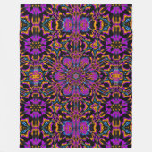 Pink Peony Fleecedecke (Vorderseite)