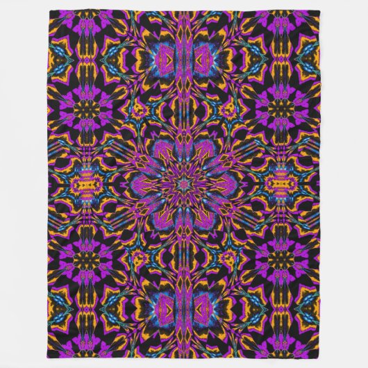 Pink Peony Fleecedecke (Vorderseite)