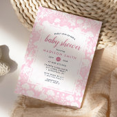 Pink Peony Floral Baby Dusche Einladung