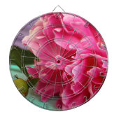 Pink Peony Floral Foto Dartscheibe (vorne)