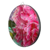 Pink Peony Floral Foto Dartscheibe (Vorderseite rechts)