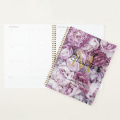 Pink Peony Floral Gold Monogram Script 2023 Planer (Anzeige)