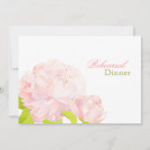 Pink Peony Floral Hochzeit Probe Dinner Einladung (Vorderseite)