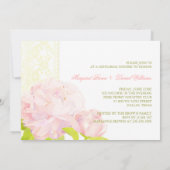 Pink Peony Floral Hochzeit Probe Dinner Einladung (Rückseite)