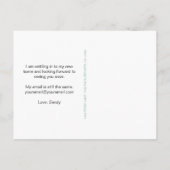 Pink Peony Floral Meine neue Adresse Ankündigungspostkarte (Rückseite)