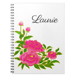 Pink Peony Floral Notizblock