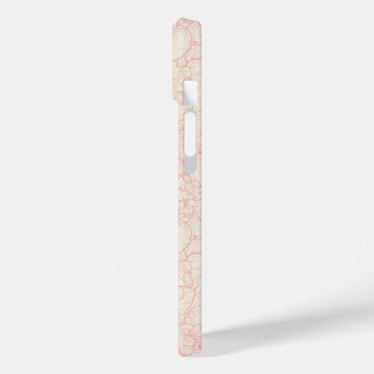 Pink Peony Floral Pattern Case-Mate iPhone Hülle (Rückseite / Links)