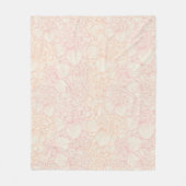 Pink Peony Floral Pattern Fleecedecke (Vorderseite)