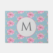 Pink Peony Floral Pattern Fußmatte (Vorderseite)