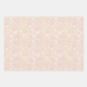 Pink Peony Floral Pattern Geschenkpapier Set (Vorderseite 2)