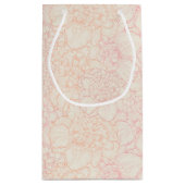 Pink Peony Floral Pattern Kleine Geschenktüte (Rückseite)