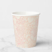 Pink Peony Floral Pattern Pappbecher (Links)