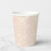 Pink Peony Floral Pattern Pappbecher (Rechts)