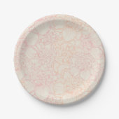 Pink Peony Floral Pattern Pappteller (Vorderseite)
