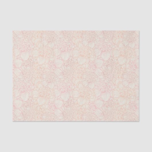 Pink Peony Floral Pattern Seidenpapier (Vorderseite)