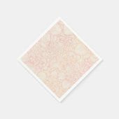 Pink Peony Floral Pattern Serviette (Ecke)