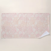 Pink Peony Floral Pattern Strandtuch (Vorderseite)
