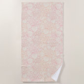 Pink Peony Floral Pattern Strandtuch (Vorderseite)