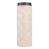 Pink Peony Floral Pattern Thermosbecher (Rückseite)