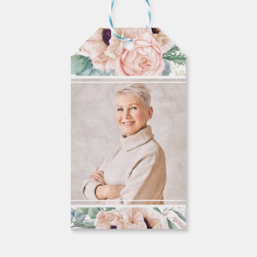 Pink Peony Floral Seed Packet Gedenkfeier Beerdigu Geschenkanhänger (Rückseite)