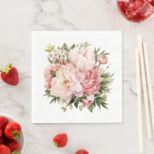 Pink Peony Floral Serviette (Beispiel)