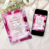 Pink Peony Floral Wedding Einladung
