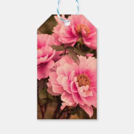 Pink Peony Flower Geschenkanhänger