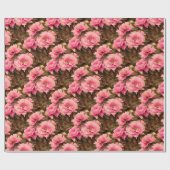 Pink Peony Flower Geschenkpapier (Flach)