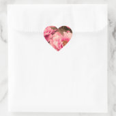 Pink Peony Flower Herz-Aufkleber (Tasche)