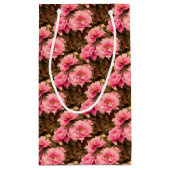 Pink Peony Flower Kleine Geschenktüte (Rückseite)
