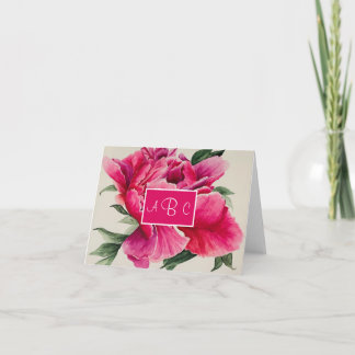 Pink Peony Flower Personalized