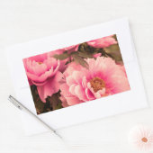 Pink Peony Flower Rechteckiger Aufkleber (Umschlag)