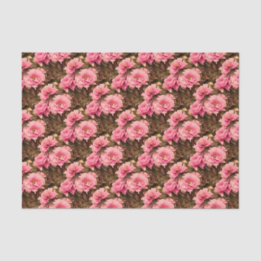 Pink Peony Flower Seidenpapier (Vorderseite)