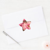 Pink Peony Flower Stern-Aufkleber (Umschlag)