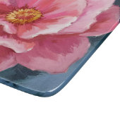 Pink Peony Flower Watercolor Floral Schneidebrett (Ecke)
