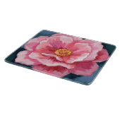 Pink Peony Flower Watercolor Floral Schneidebrett (Ecke)