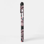 Pink peony flowers and moths iPhone hülle (Linke Seite)