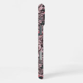 Pink peony flowers and moths iPhone hülle (Rechte Seite)