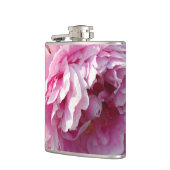 Pink Peony Foto Hütte Bauernhof Blumengarten Flachmann (Links)